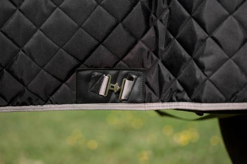 Show full view: TuffRider Shelter Closed Front Medium Weight Horse Stable Blanket, Black/Grey, 80-in slide 5 of 5