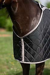 TuffRider Shelter Closed Front Medium Weight Horse Stable Blanket, Black/Grey, 82-in slide 2 of 5