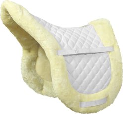 TuffRider Sherpa Fleece Fully Lined Shaped Horse Saddle Pad, White