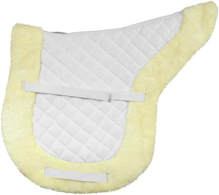 Show full view: TuffRider Sherpa Fleece Fully Lined Shaped Horse Saddle Pad, White slide 7 of 8