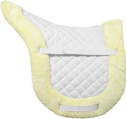 Show full view: TuffRider Sherpa Fleece Fully Lined Shaped Horse Saddle Pad, White slide 4 of 8