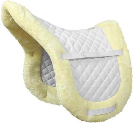 Show full view: TuffRider Sherpa Fleece Trimmed Shaped Horse Saddle Pad, White slide 8 of 8
