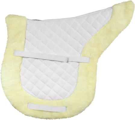 Show full view: TuffRider Sherpa Fleece Trimmed Shaped Horse Saddle Pad, White slide 4 of 8