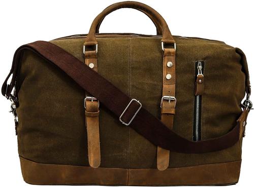 Show full view: TuffRider Sport Canvas Horse Duffle Bag, Brown/Olive slide 1 of 5