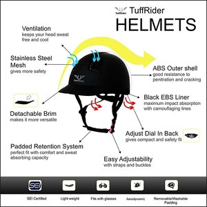 TuffRider Starter Horse Riding Safety Helmet, Medium