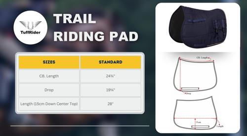 Show full view: TuffRider Trail Horse Riding Pad, Blue Glass slide 2 of 2