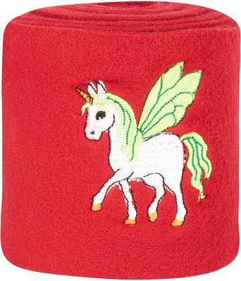 Show full view: TuffRider Unicorn Fleece Polo Horse Wraps, Burgundy slide 1 of 2