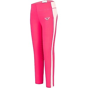 TuffRider Ventilated Schooling Children's Riding Tights, Hot Pink & Pink, X-Small