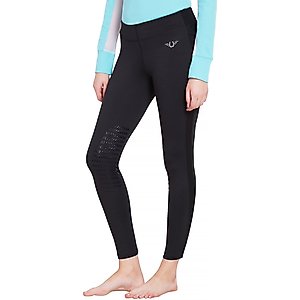 TuffRider Ventilated Schooling Ladies Tights, Black, X-Large