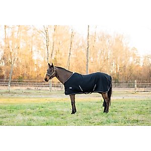 TuffRider Waffle Weave Standard Neck Horse Cooler Sheet, Black, 72-in