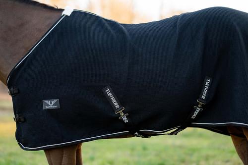 Show full view: TuffRider Waffle Weave Standard Neck Horse Cooler Sheet, Black, 78-in slide 2 of 5