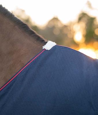 Show full view: TuffRider Waffle Weave Standard Neck Horse Cooler Sheet, Navy, 84-in slide 3 of 5