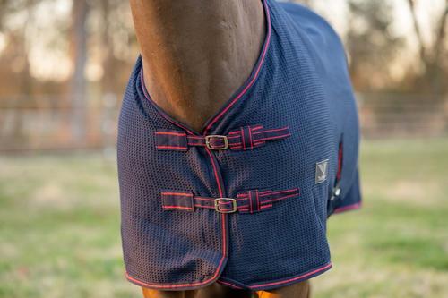Show full view: TuffRider Waffle Weave Standard Neck Horse Cooler Sheet, Navy, 84-in slide 4 of 5