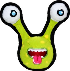Tuffy's Alien Ball Green 2eye Squeaky Plush Dog Toy, Green