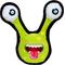 Show in main carousel: Tuffy's Alien Ball Green 2eye Squeaky Plush Dog Toy, Green slide 1 of 5