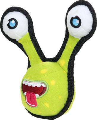 Show full view: Tuffy's Alien Ball Green 2eye Squeaky Plush Dog Toy, Green slide 2 of 5