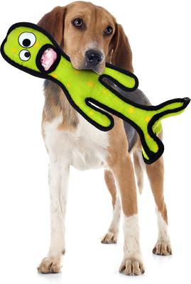 Show full view: Tuffy's Alien G6 Plush Dog Toy, Green slide 3 of 7