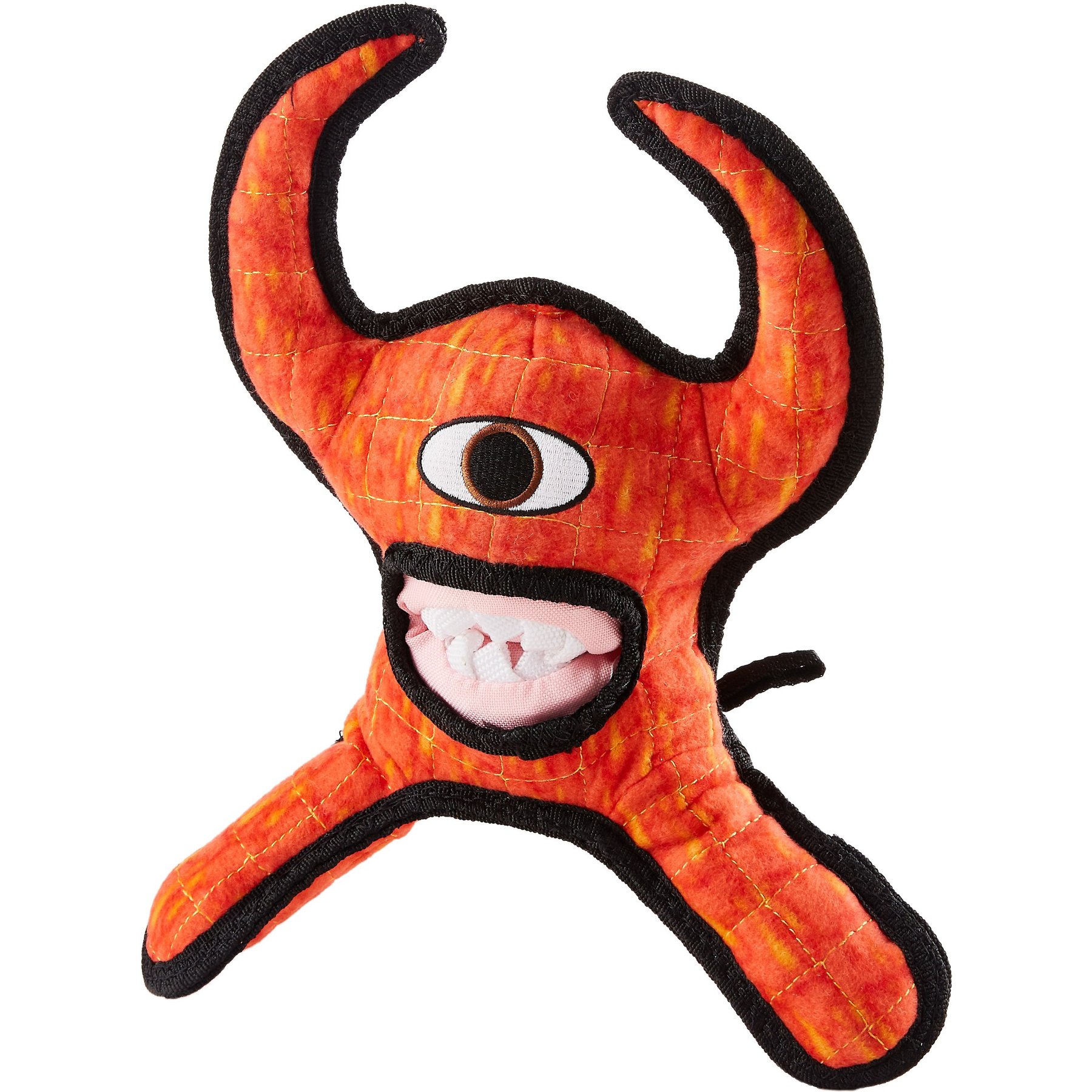 Tuffy's Alien Lieutenant Splock Squeaky Plush Dog Toy, Red