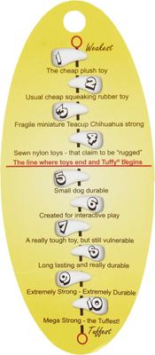 Show full view: Tuffy's Alien Lieutenant Splock Squeaky Plush Dog Toy, Red slide 9 of 11