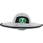 Tuffy's Alien Ball Green 2eye Squeaky Plush Dog Toy, Green