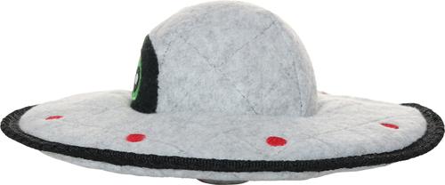 Show full view: Tuffy's Alien UFO Squeaky Plush Dog Toy, Grey slide 3 of 5