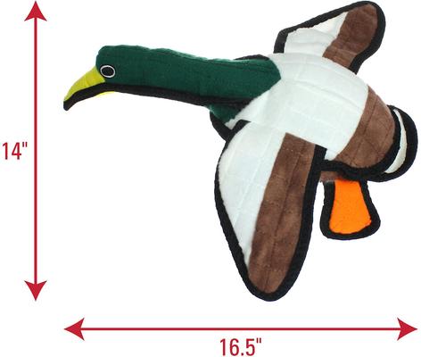Show full view: Tuffy's Barnyard Duck Squeaky Plush Dog Toy slide 2 of 10