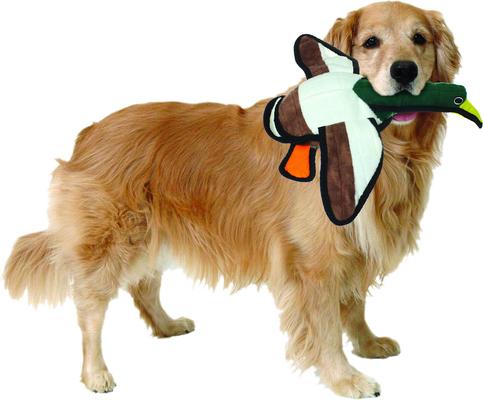 Show full view: Tuffy's Barnyard Duck Squeaky Plush Dog Toy slide 3 of 10