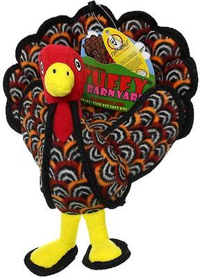 Show full view: Tuffy's Barnyard Turkey Squeaky Plush Dog Toy slide 7 of 9