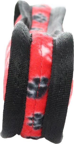 The License House Ohio State Block O Bone Squeaky Plush Dog Toy, Red, Large