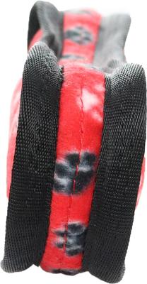 Show full view: Tuffy's Bone Squeaky Plush Dog Toy, Red, Medium slide 4 of 5