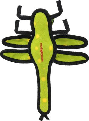 Show full view: Tuffy's Bug Dragonfly Squeaky Plush Dog Toy, Green slide 4 of 5