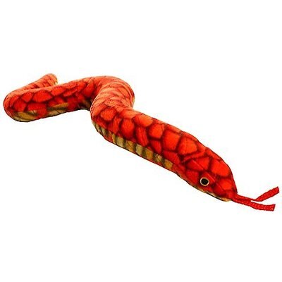 Tuffy's Tuffy's Desert Snake Squeaky Plush Dog Toy, Red