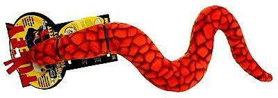Show full view: Tuffy's Desert Snake Squeaky Plush Dog Toy, Red slide 7 of 9
