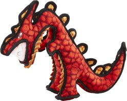 Tuffy's Destructosaurus Dino Squeaky Plush Dog Toy, Junior