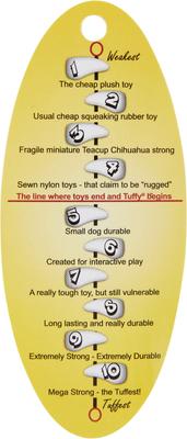 Show full view: Tuffy's Destructosaurus Dino Squeaky Plush Dog Toy, Junior slide 8 of 10