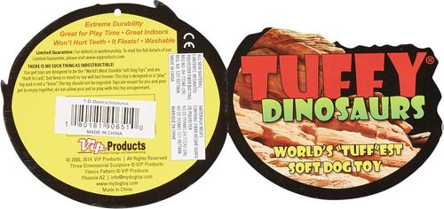 Show full view: Tuffy's Destructosaurus Dino Squeaky Plush Dog Toy slide 6 of 11
