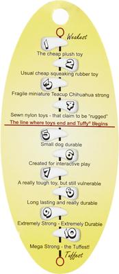 Show full view: Tuffy's Destructosaurus Dino Squeaky Plush Dog Toy slide 9 of 11