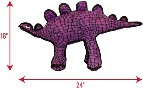 Show full view: Tuffy's Dinosaur Stegosaurus Squeaky Plush Dog Toy slide 3 of 12