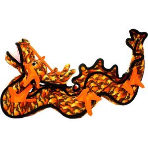 Tuffy's Dragon Plush Dog Toy, Orange
