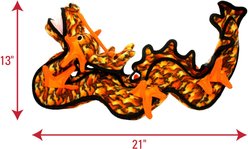 Tuffy's Dragon Plush Dog Toy, Orange slide 2 of 7
