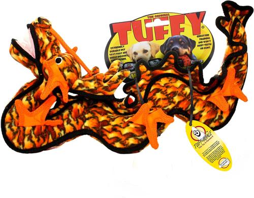 Show full view: Tuffy's Dragon Plush Dog Toy, Orange slide 7 of 9