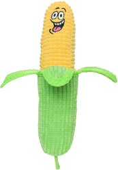 Tuffy's Funny Food Corn Squeaky Plush Dog Toy