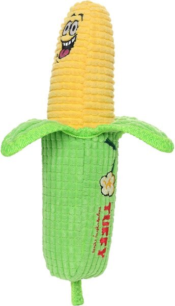 Tuffy's Funny Food Corn Squeaky Plush Dog Toy