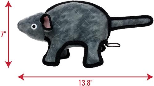 Show full view: Tuffy's Gray Mouse Mo Plush Dog Toy slide 2 of 11