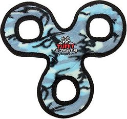 Tuffy's Jr 3WayTug Squeaky Plush Dog Toy, Blue Camo