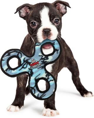 Show full view: Tuffy's Jr 3WayTug Squeaky Plush Dog Toy, Blue Camo slide 3 of 8