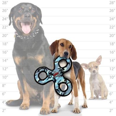 Show full view: Tuffy's Jr 3WayTug Squeaky Plush Dog Toy, Blue Camo slide 4 of 8