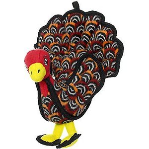 Tuffy's Jr Barnyard Turkey Squeaky Plush Dog Toy