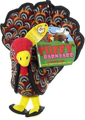Show full view: Tuffy's Jr Barnyard Turkey Squeaky Plush Dog Toy slide 7 of 9