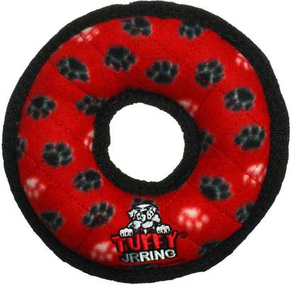 Show full view: Tuffy's Jr Bone, Yellow & Jr Ring, Red Plush Dog Toys, 2 count slide 4 of 9